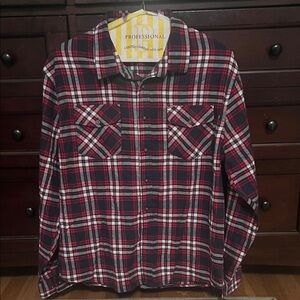 RSQ Red and Black Plaid Casual Shirt